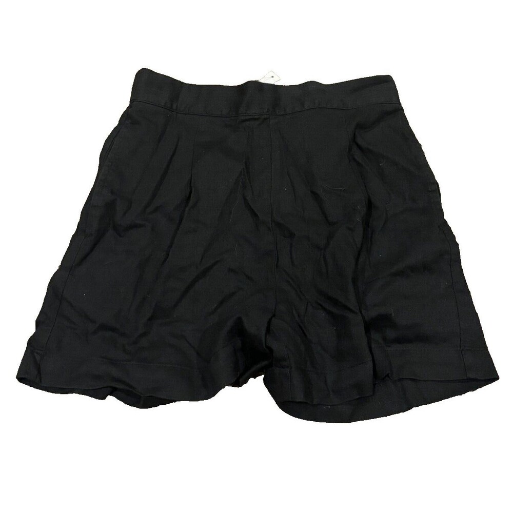 NWT Madewell Women's Clean Cotton Linen Pull-On Shorts   XS Black
